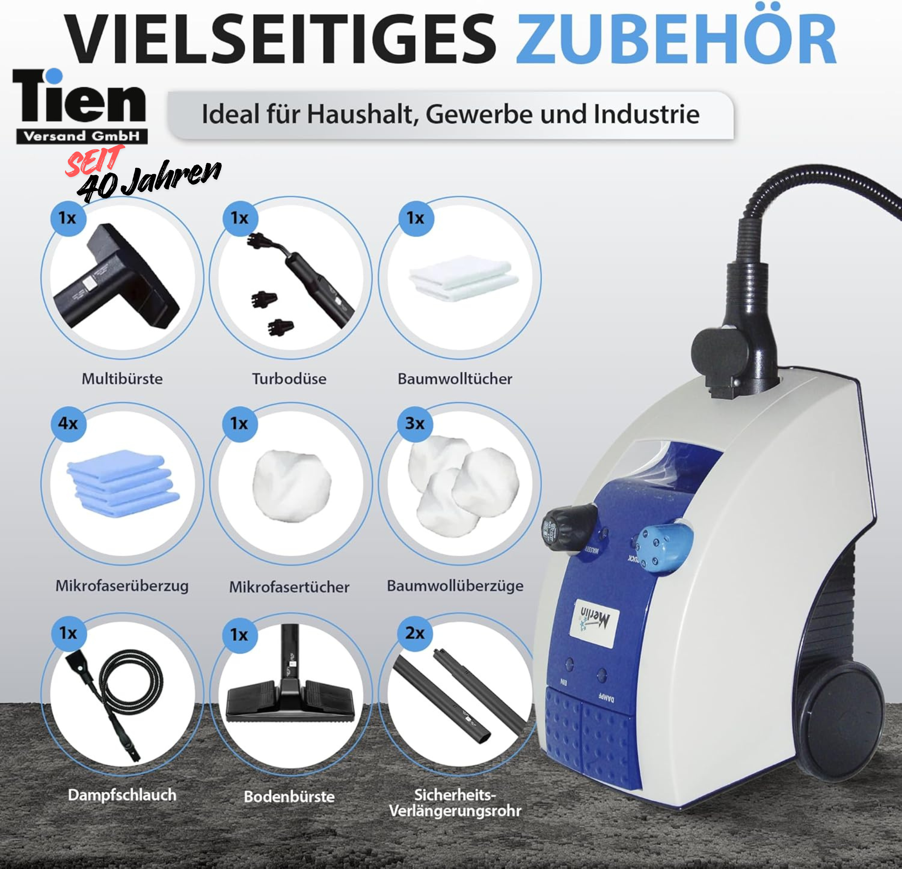 Tien Merlin Royal Dampfreiniger